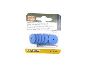 Silicone polishing wheel lens, Ø 22 mm, 10 pieces with carrier