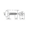 DIN 7981 Flat head self-tapping screw PH  stainless steel A2  (50 pc)
