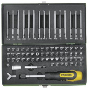 Super safety and special bit set, 1/4" (75 pieces)