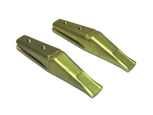 Backhoe bucket tooth middle (2 pieces) made of brass