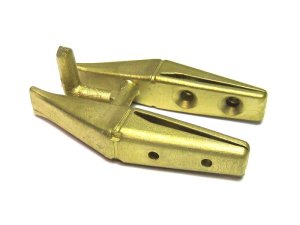 Backhoe bucket tooth middle (2 pieces) made of brass