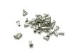 Mini flat head tubular rivets   silver-plated