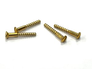 DIN 95 slot Pan head wood screw brass bare