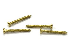 DIN 96 slot Flat head wood screw brass bare