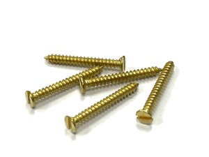 DIN 97 slot Countersunk head wood screw brass bare