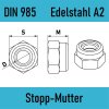 DIN 985 Stoppmutter Edelstahl A2 blank