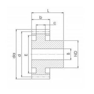 Spur gear (Polyacetal) Module 1 12 - 140 T