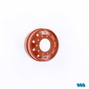 Euro rim round hole, plastic red-brown