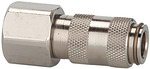 Quick-release coupling NW 2.7, nickel-plated brass, M5 IT