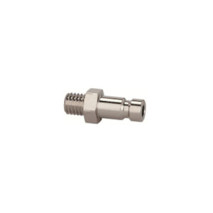Nipple for couplings NW 2.7, nickel-plated brass, M5 ET,...