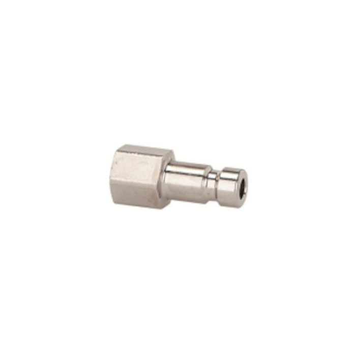 Nipple for couplings NW 2.7, nickel-plated brass, M5 IT, SW 7