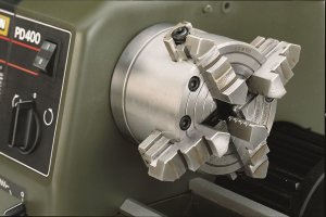Four-jaw lathe chuck, individually adjustable, for PD 400