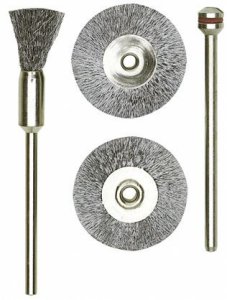 Brushes, steel, 8 mm, 2 pieces